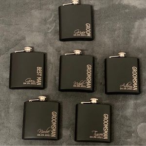 Mens (groomsmen) personalized flask